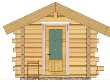 Проект деревянной бани Б-928 в классическом стиле